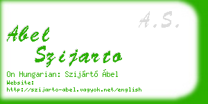 abel szijarto business card